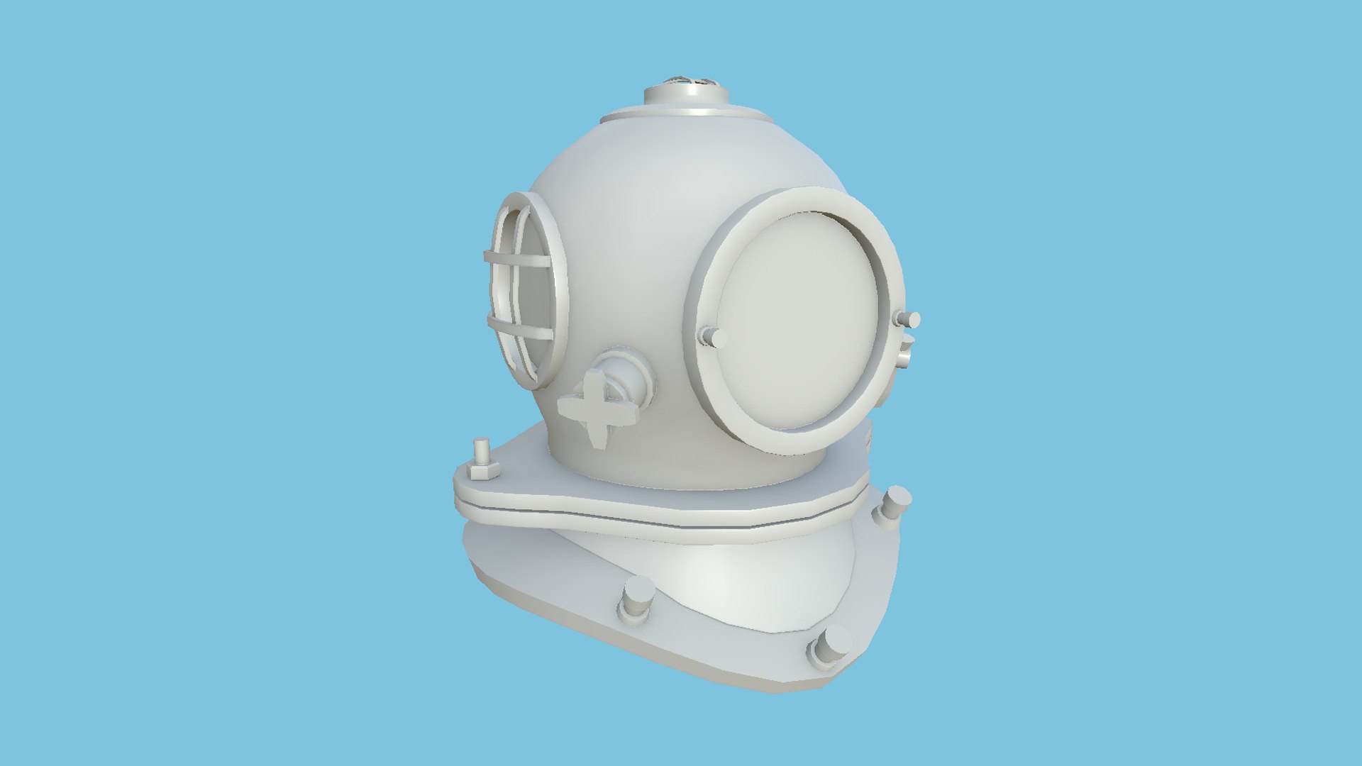 3D Diving Helmet 03 - -Destroyed Rust - Character Design Fashion ...