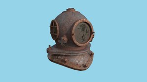 3D Diving Helmet 03 - -Destroyed Rust - Character Design Fashion