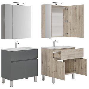 Alvita New 80 1 drawer 2 doors 3D model