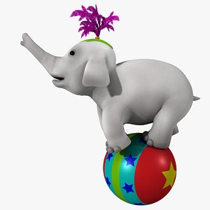 3d cartoon baby elephant
