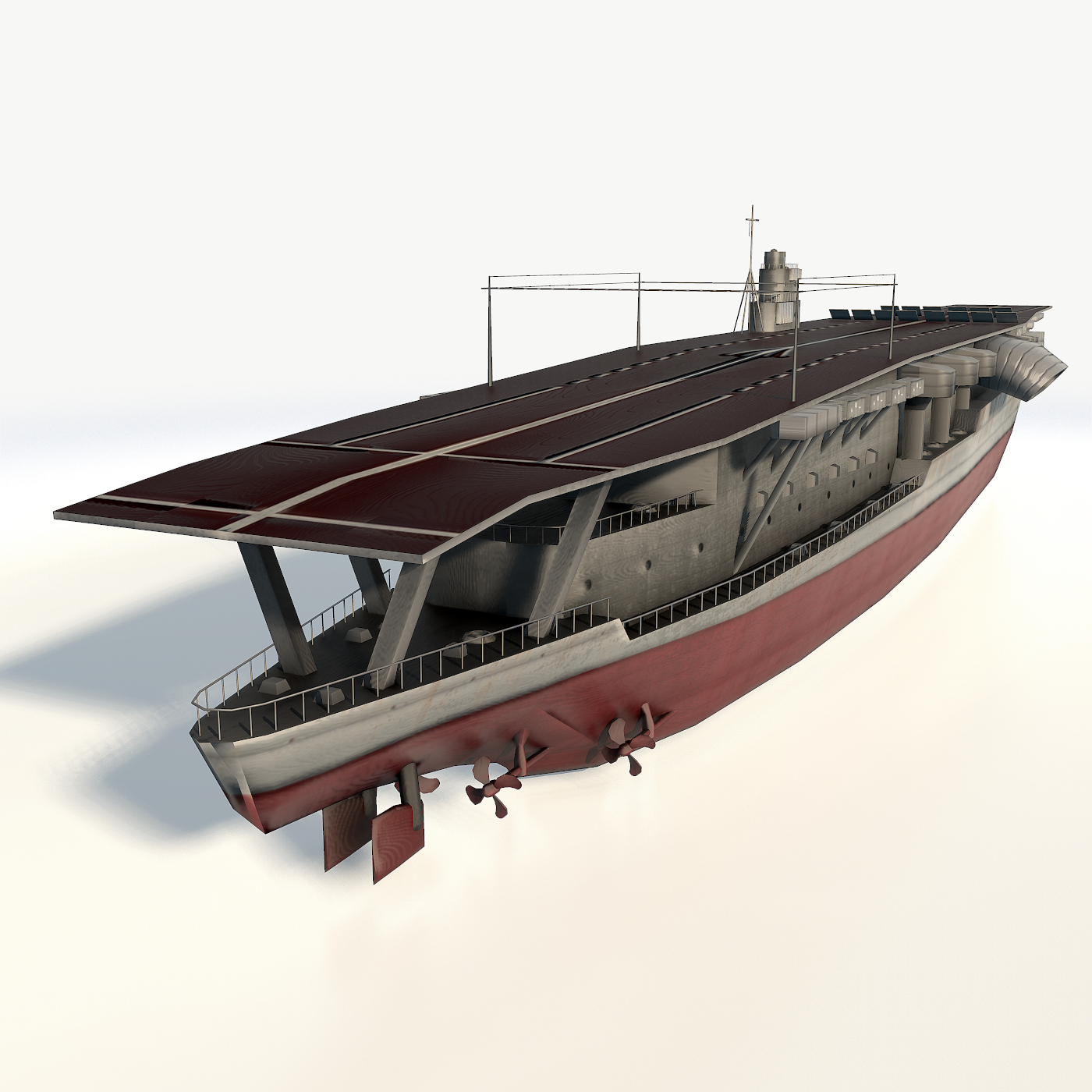 akagi aircraft carrier 3d model