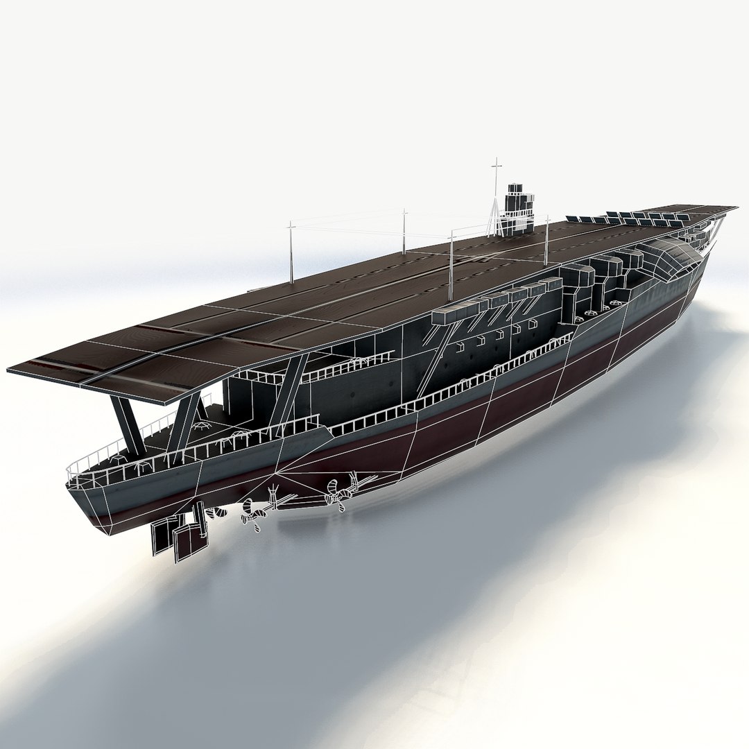 Akagi Aircraft Carrier 3d Model