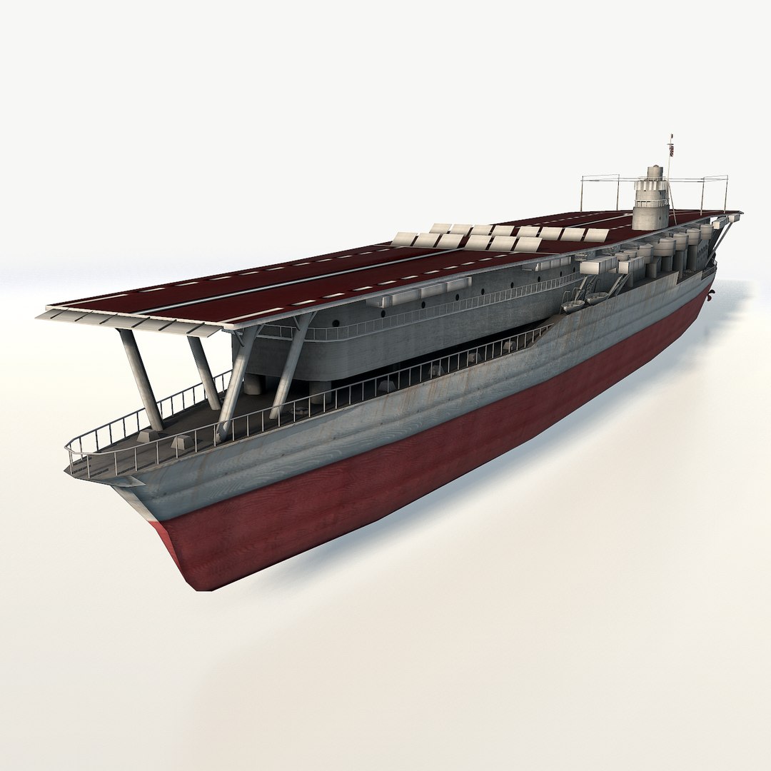 Akagi Aircraft Carrier 3d Model