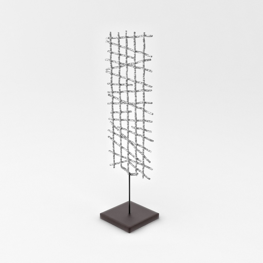 3d model square net sculpture
