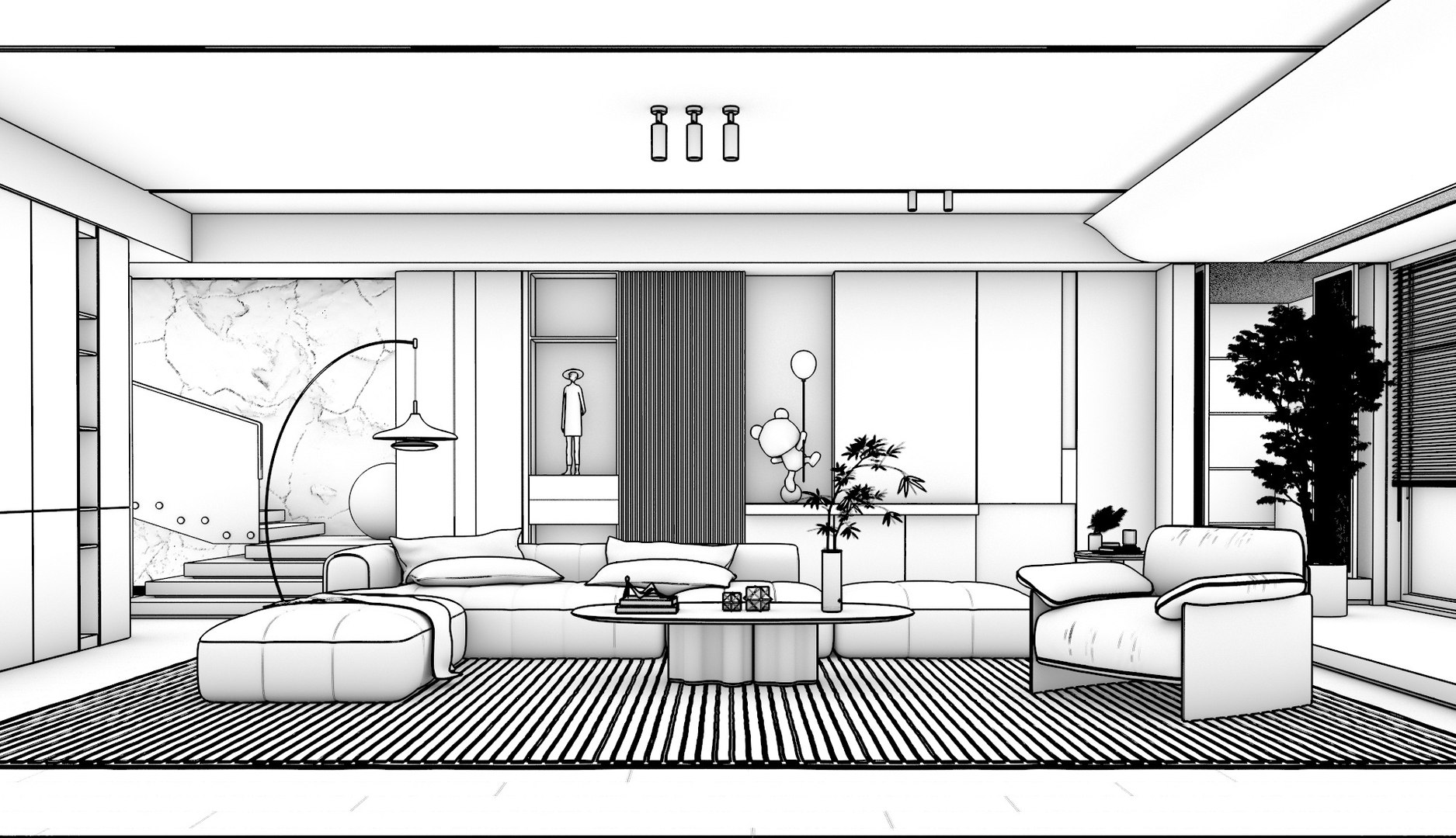 3D Modern Living Room Model - TurboSquid 2076976
