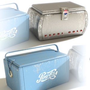 retro pepsi branded 3d max