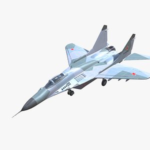 MIG-29 Fulcrum Jet Fighter Aircraft Low-poly