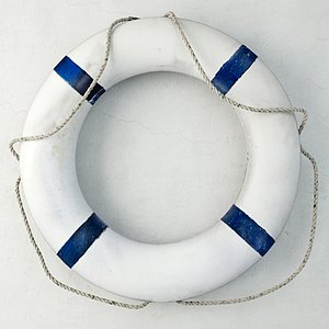 Blue and White Life Preserver