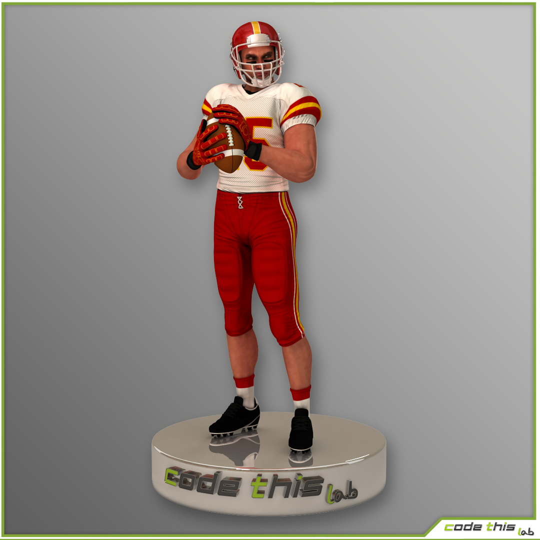 Football Uniform 3D Model  Football uniform, American football uniform, American  football