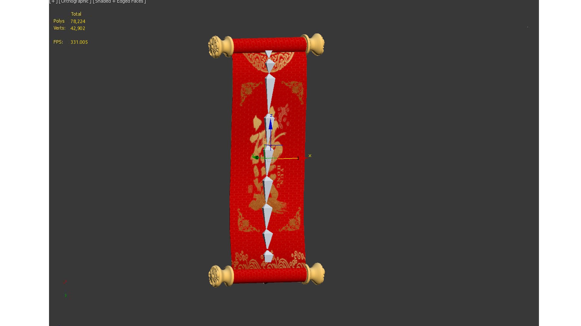 3D Model New Year Scrolls - TurboSquid 2331104
