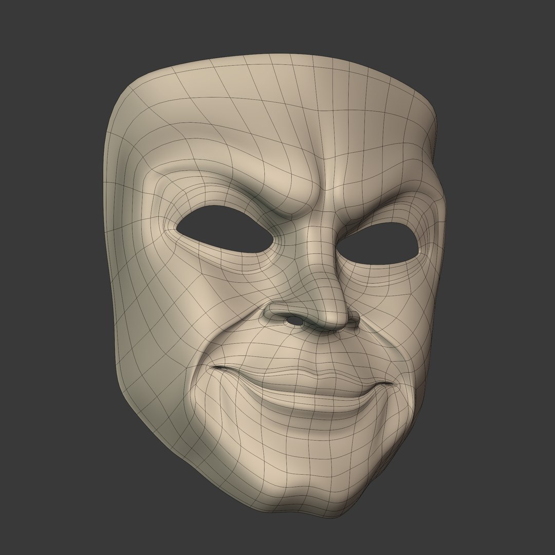 3D Gang Theater Mask Model - TurboSquid 1725520