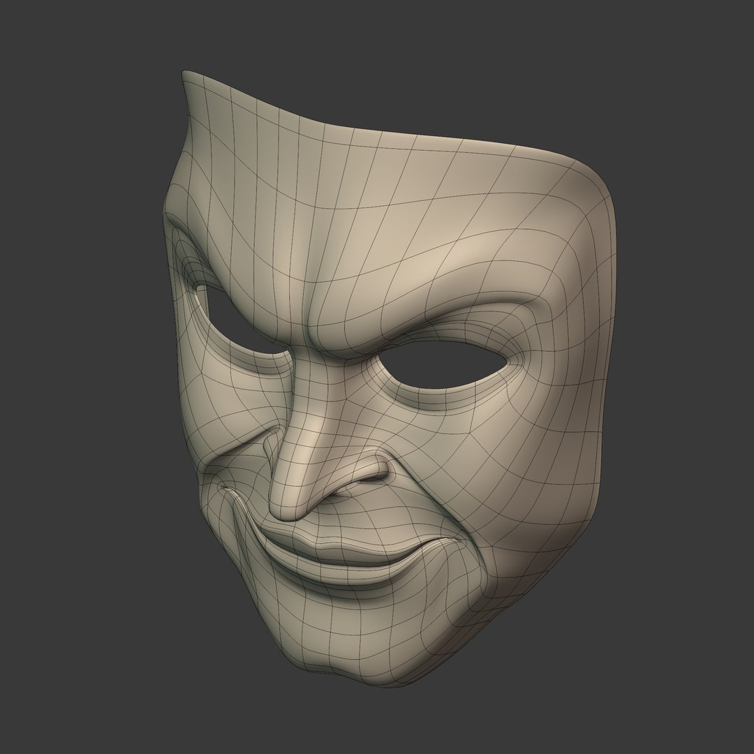 3D Gang Theater Mask Model - TurboSquid 1725520