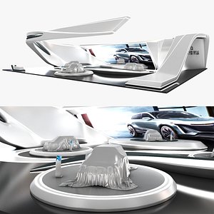 3D Futuristic Exhibition Stand 19