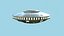 Spaceship UFO A3 - Chrome - Alien SciFi Vehicle