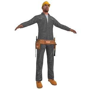 worker man 3d model