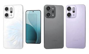 OPPO Reno14 Pro All Colors Low Poly 3D model