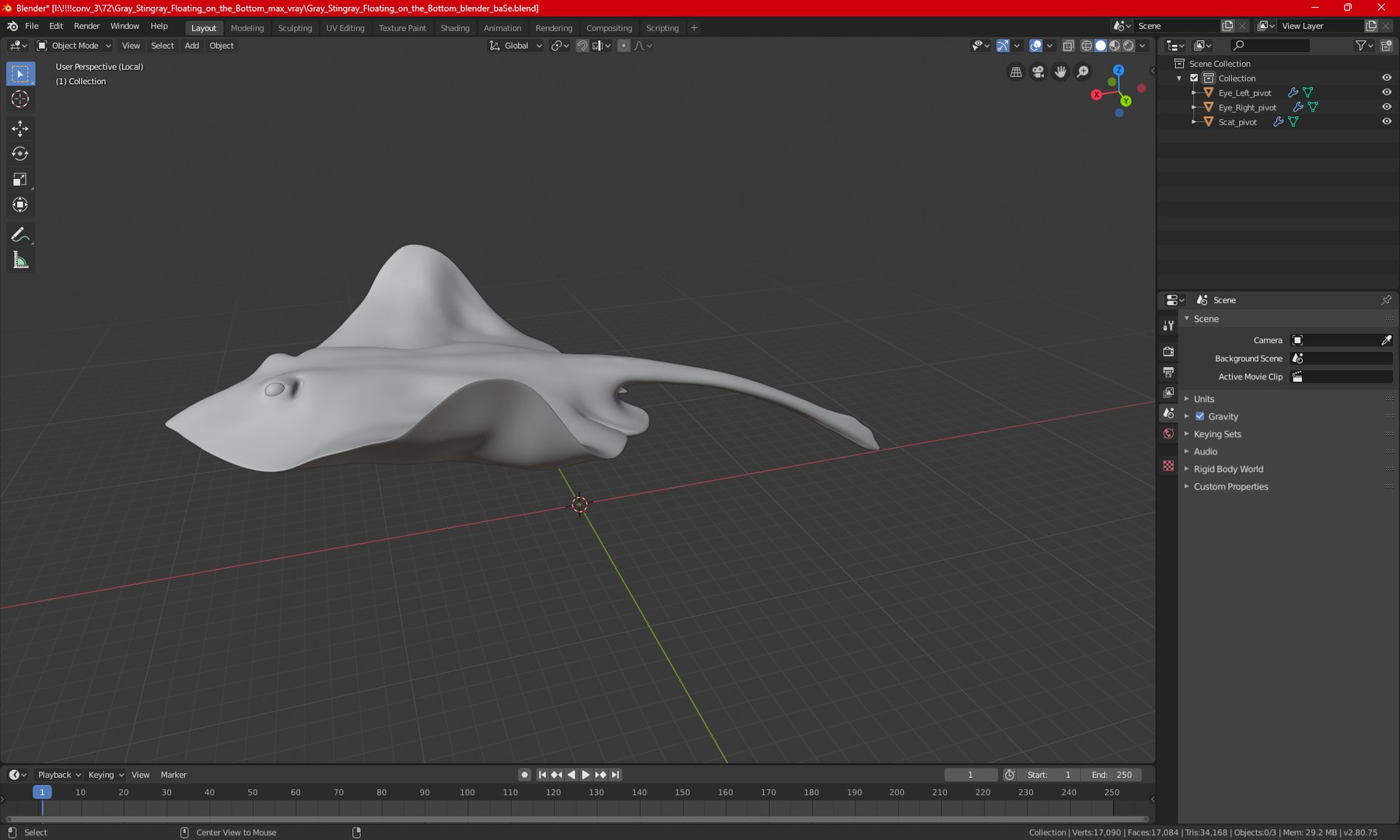 3D Gray Stingray Floating on the Bottom https://p.turbosquid.com/ts-thumb/AJ/zblW3X/KB/graystingrayfloatingonthebottomvray3dmodel030/jpg/1723652288/1920x1080/fit_q87/551c8beb4699b8273675b6366efdaac77c783e30/graystingrayfloatingonthebottomvray3dmodel030.jpg