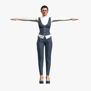 3D model woman character