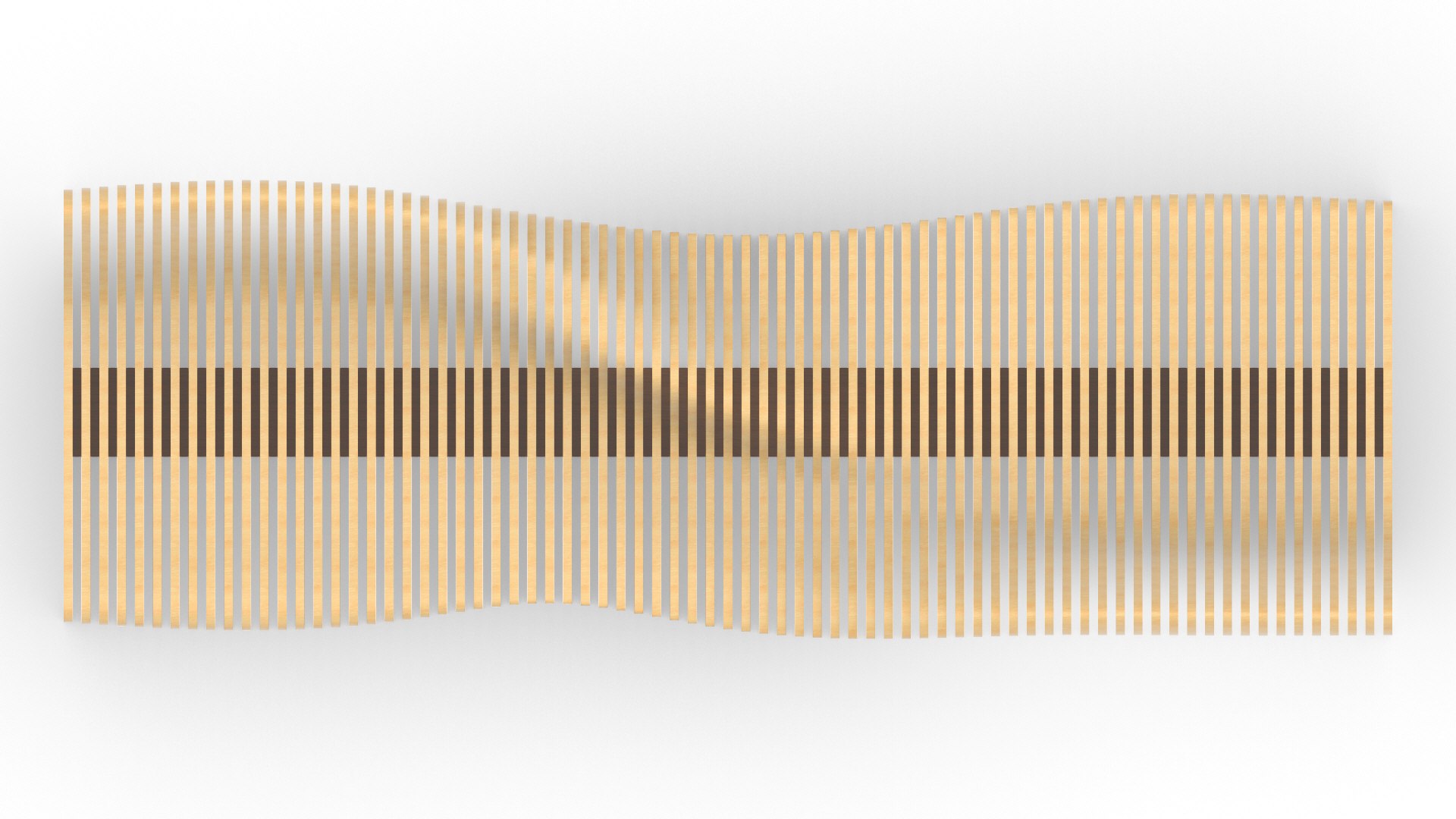 3D Model Double Sided Wavy Bench - TurboSquid 2344561