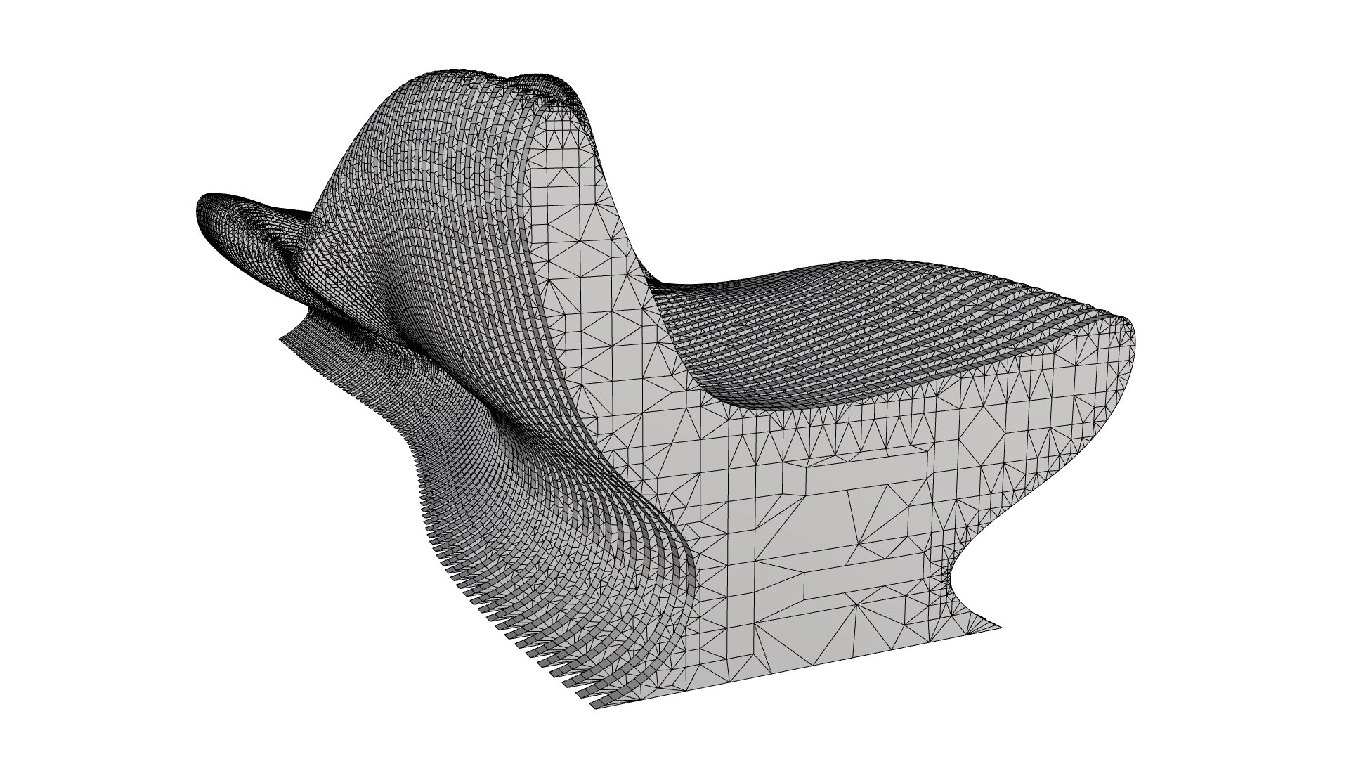 3D Model Double Sided Wavy Bench - TurboSquid 2344561