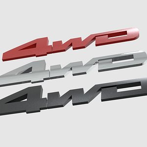 Four Wheel Drive Emblem 3D model