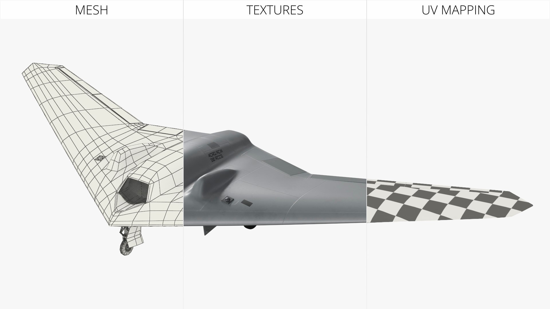 RQ 170 Sentinel Stealth Recon UAV Gray model https://p.turbosquid.com/ts-thumb/AK/BnEStT/n6/rq_170_sentinel_stealth_recon_uav_gray_010/jpg/1775056835/1920x1080/fit_q87/e494dc2b94b70a497e1cdd1cc3aba28c5c5ab7a8/rq_170_sentinel_stealth_recon_uav_gray_010.jpg