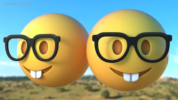 Nerd-Gesicht Emoji 3D-Modell - TurboSquid 1533409