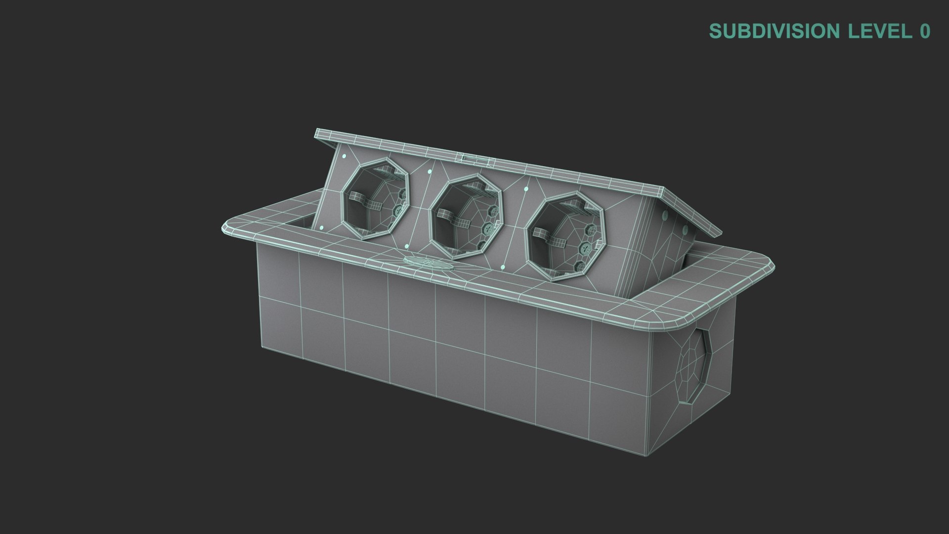 Electrical Outlet 3D model https://p.turbosquid.com/ts-thumb/AK/JguTw7/mf/wireframe0007/jpg/1658209947/1920x1080/fit_q87/fcc6f55bca9e6701a38cc0fe8dba2904f3f144f3/wireframe0007.jpg