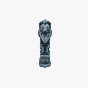 Stylized Lion Statue