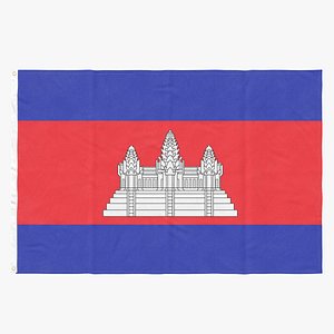 Flag Laying Pose Cambodia