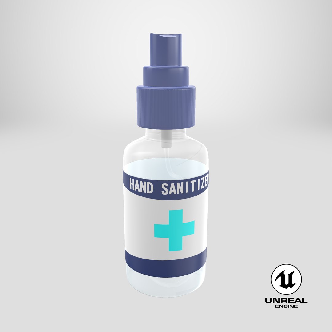 Hand Sanitizer 3D https://p.turbosquid.com/ts-thumb/AK/VUbt3n/5A/stemcell_unreal_render/png/1721835064/1920x1080/fit_q87/d479711dfccd26b3a776c4afeac2f0da8461928c/stemcell_unreal_render.jpg