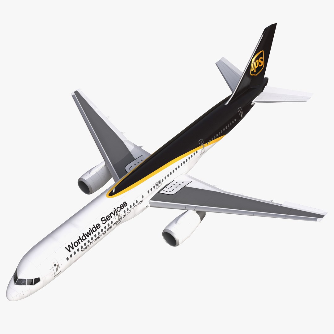 Boeing 757-200 UPS Airlines Rigged 3D Model 3D model preview