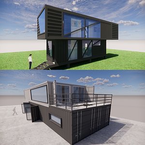 Container coffee shop-3 3D