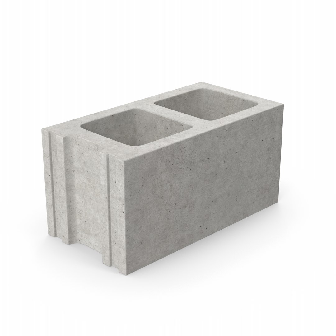 Cinder Concrete Block 3D model - TurboSquid 1989610