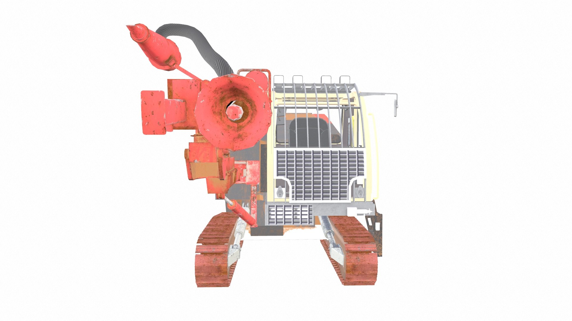 3D Rotary Drilling Rig Orange Rigged PBR Model - TurboSquid 2341674