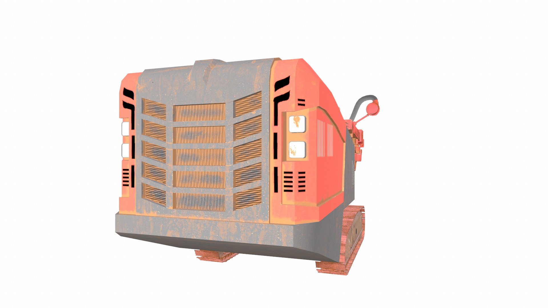 3D Rotary Drilling Rig Orange Rigged PBR Model - TurboSquid 2341674