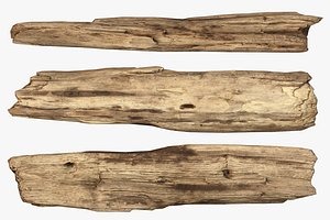 broken wood plank 3D
