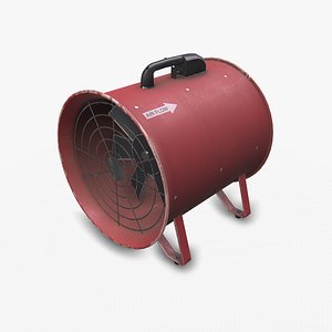 Industrial Axial Flow Fan  Low-poly PBR