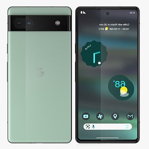 Google Pixel 6A Sage 3D