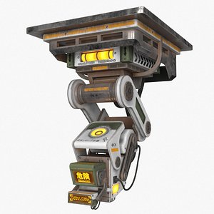 3D Sci Fi Control Monitor model