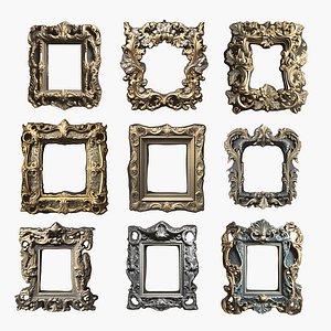 Baroque picture frames Pack 9