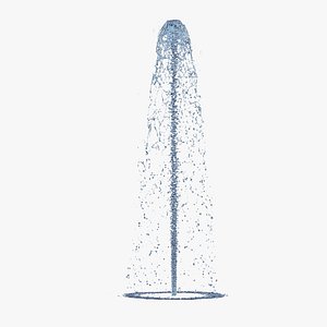 300cm height Tall Trickle Fountain rising up - Animation of 12s at 60fps 3D model