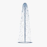 300cm height Tall Trickle Fountain rising up - Animation of 12s at 60fps