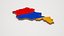 Armenien 3D-Karte