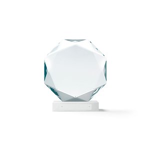 Octagon Glass Award Trophy - crystal plaque trophies 3D model