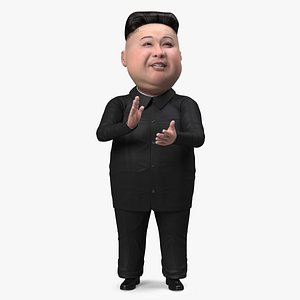 Cartoon Kim Jong Un Applaud
