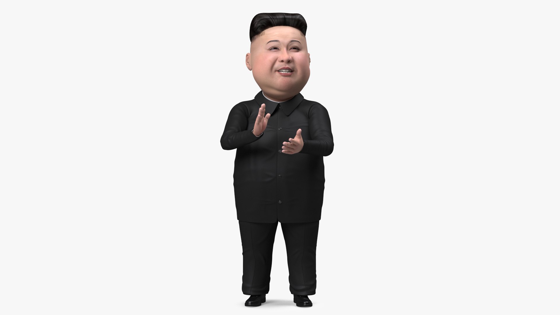 Cartoon Kim Jong Un Applaud 3D model preview