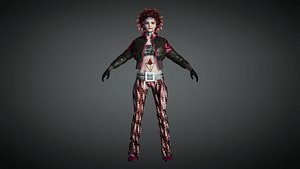 Cyber Punk Female Character 07 3D
