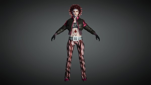 Cyber Punk Female Character 07 3D