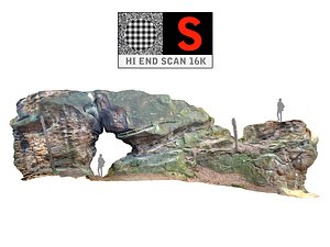 giant stone boulder 16k 3d obj